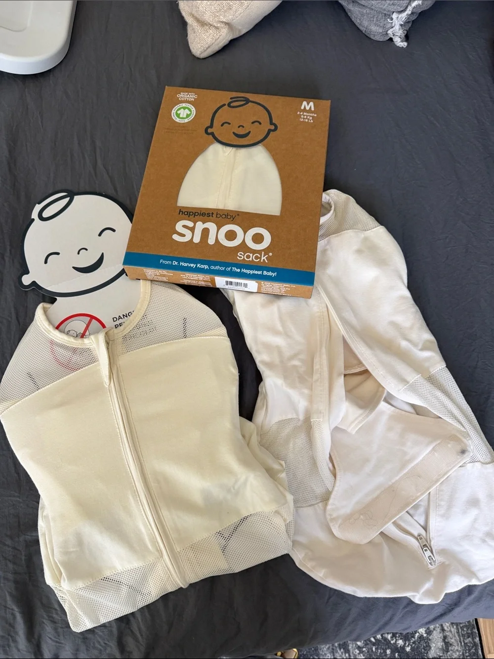 Happiest Baby Snoo Sack in Cream - Mesh Infant Sleep Swaddle